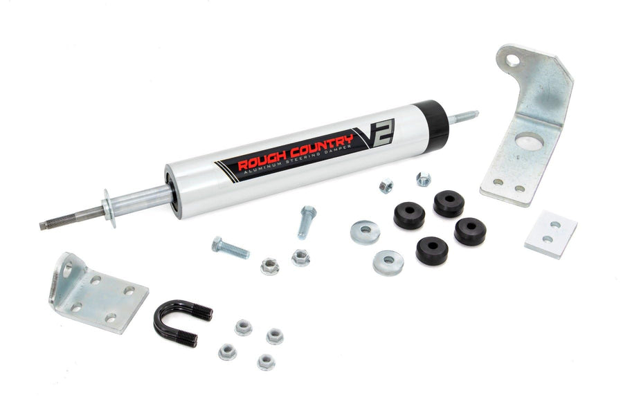 V2 Rough Country Steering Stabilizer for 1997-2003 Ford F150 4WD - 8734370