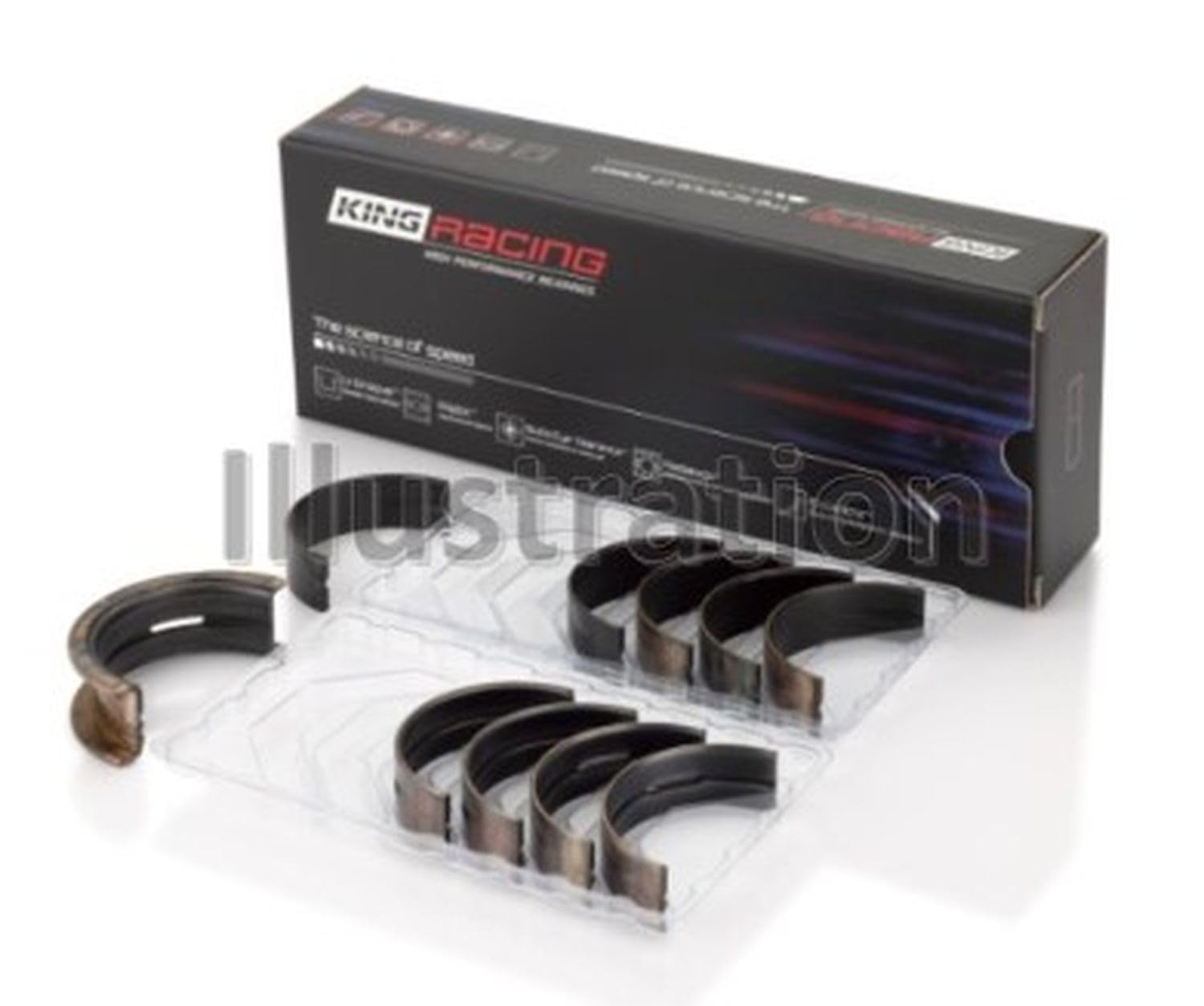 King Ford Engine Bearings (MB5503XP001) 351ci Cleveland V8 (Size 001) Tri-Metal Performance Main Bearing Set