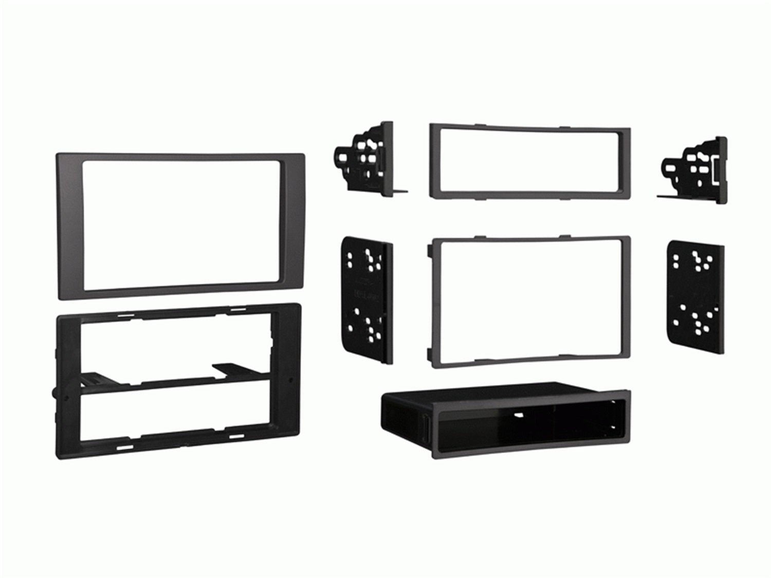 Metra 99-5824CH Dash Installation Kit Single/Double DIN for 2010-Up Ford Transit Vehicles, Charcoal