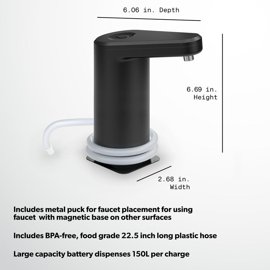 Dometic GO Water Faucet Hydration - One-Touch Operation with LED Light and Magnetic Base - Portable, Self-Powered Dispenser for Camping and Outdoors