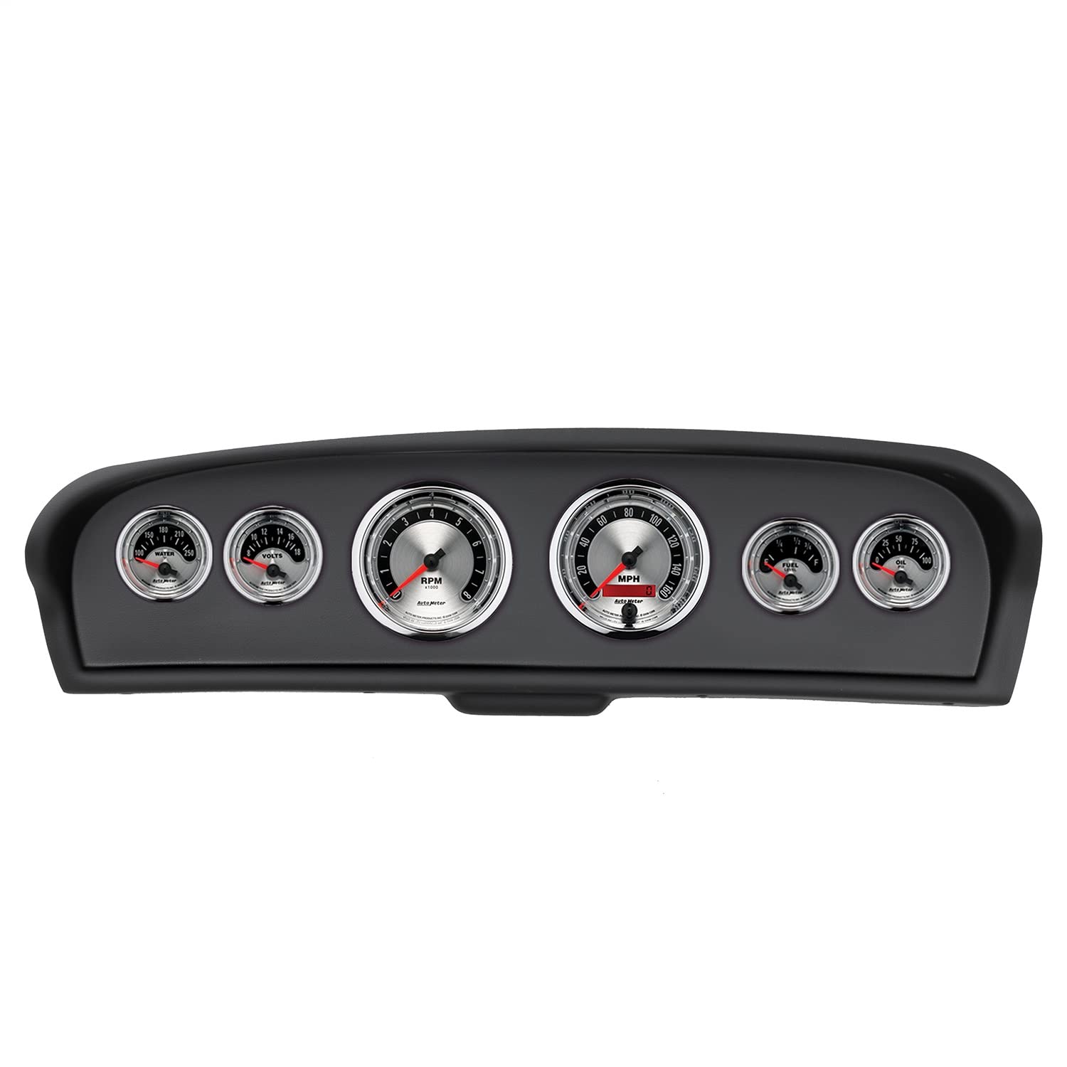 AutoMeter Dash Kit Direct Fit, Ford Truck 61-66, Tach/Mph/Fuel/Oilp/Wtmp/Volt, American Muscle (2144-01)