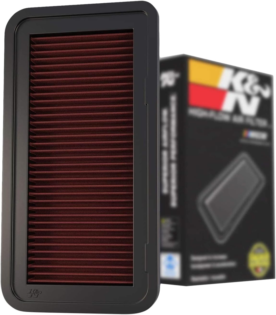 High-Flow K&N Original Lifetime Engine Air Filter: Increase Power: Premium, Washable: Compatible with 1999-2020 Cadillac/Chervolet/GMC: Escalade, Silverado, Avalanche, Suburban, Sierra, Tahoe, 33-2135