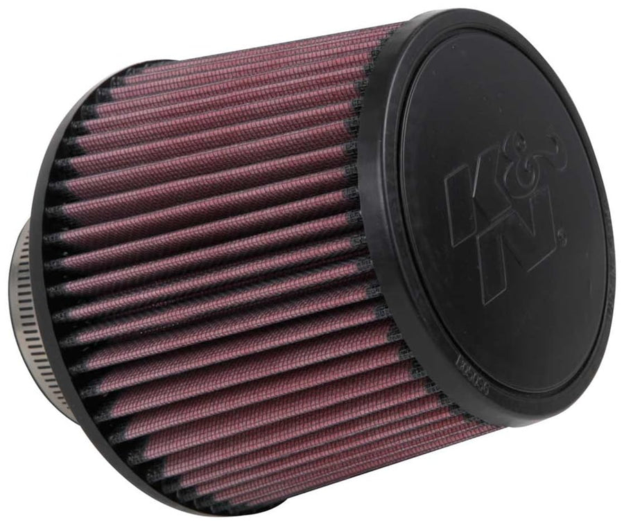High-Flow K&N Original Lifetime Universal Clamp-On Air Filter: High Performance, Premium, Washable: Flange Diameter: 3 In, Filter Height: 5 In, Flange Length: 1.75 In, Shape: Round Tapered, RU-3570