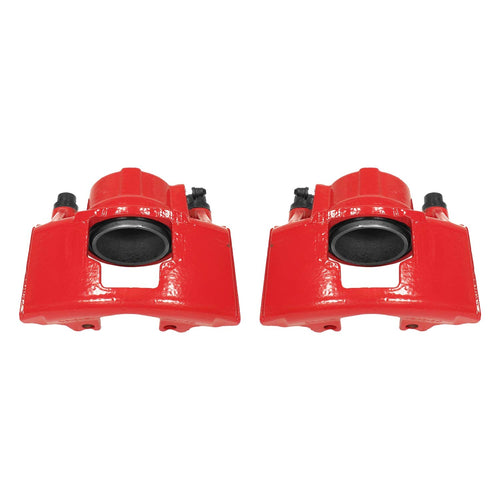 Caliper Set Power Stop for Chevrolet Dodge GMC Select Models Front Pair of High-Temp Red Powder Coated Calipers S4297