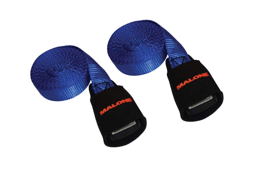 9 Feet Malone Canoe and Kayak Cam Buckle Load Straps, 2 Pack, Blue