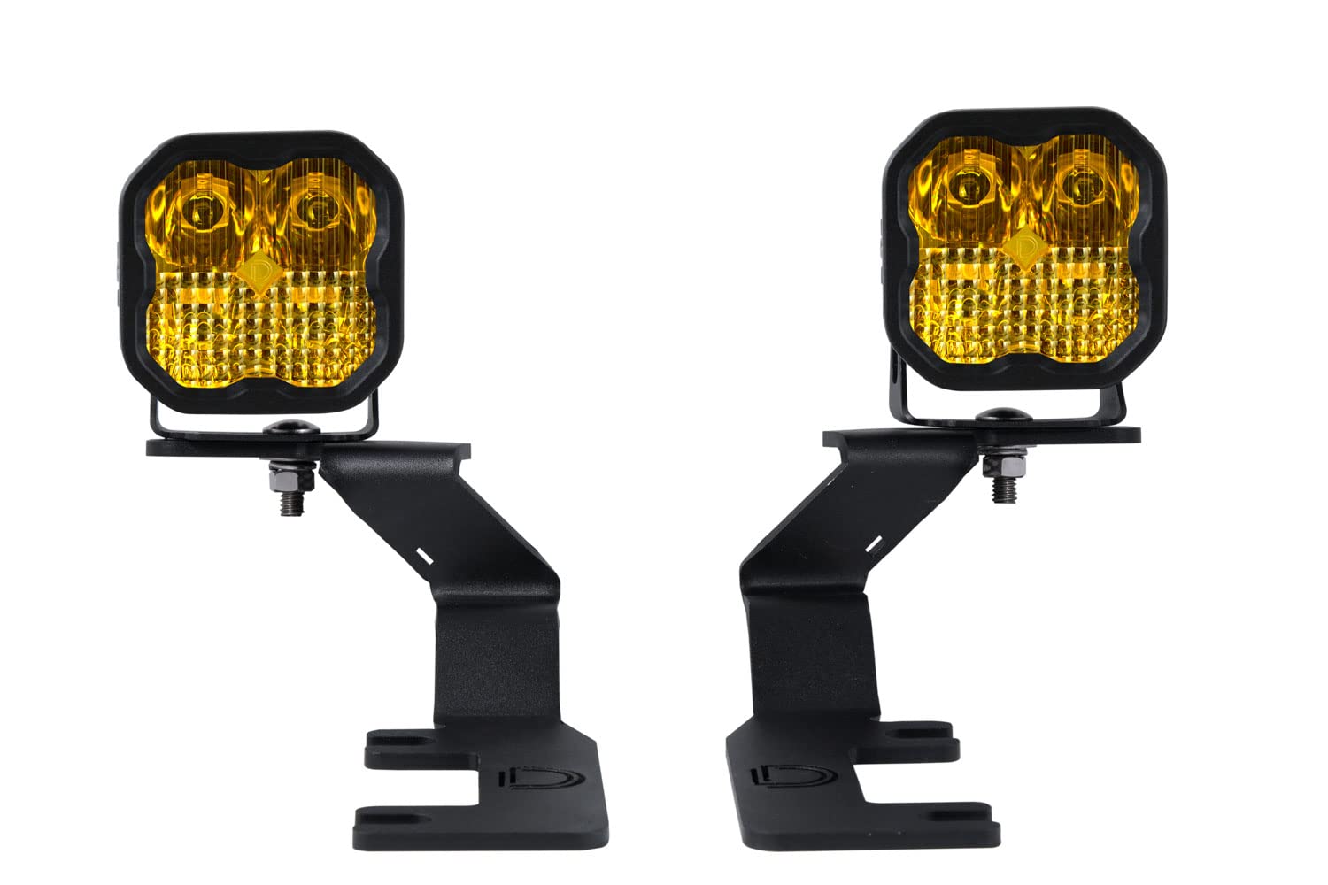 Diode Dynamics Backlit Stage Series Ditch Light Kit compatible with GMC Canyon 2015-2022, SS3 Pro Yellow Combo