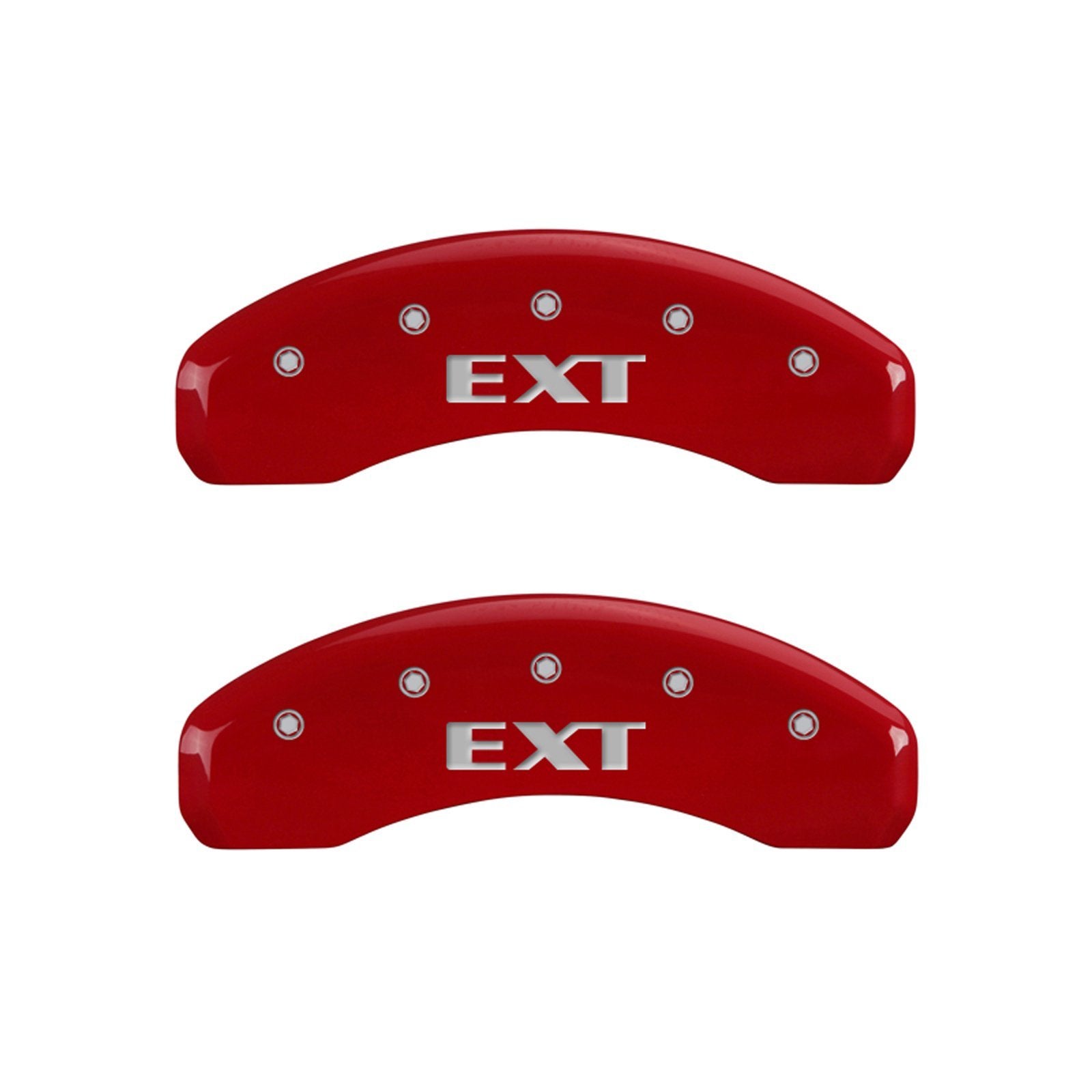 Caliper Covers MGP 35014SEXTRD with Red Powder Coat Finish, (Set of 4)