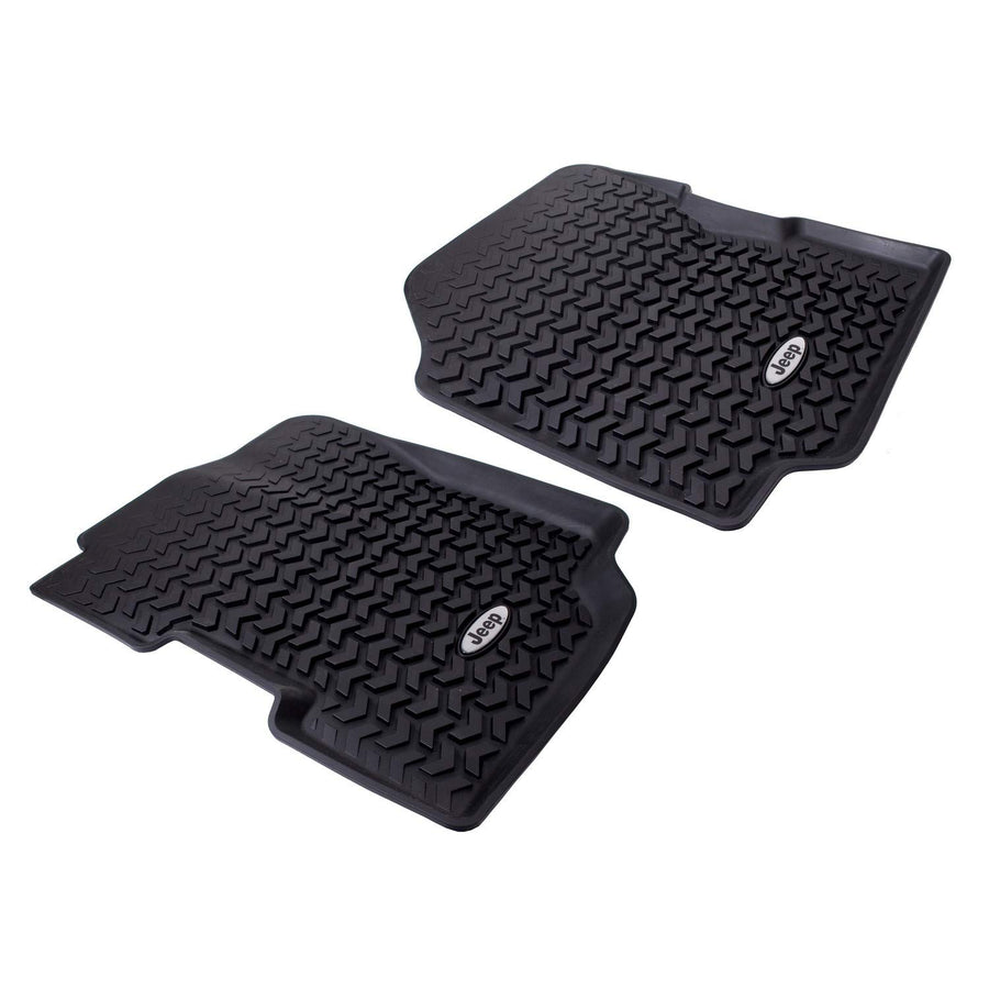 Rugged Ridge Front Floor Liners for Jeep YJ/CJ | Black | DMC-12920.22 | Fits 1976-1995 Jeep CJ & Wrangler YJ