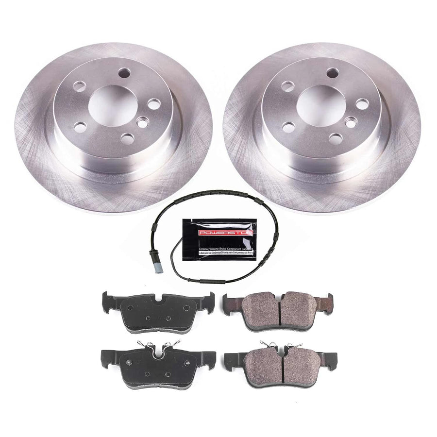 Power Stop KOE8110 Rear Replacement Brake Kit-OE Brake Rotors & Ceramic Brake Pads For BMW i3 2014-2021, BMW i3s 2018-2021 [Model Specific]