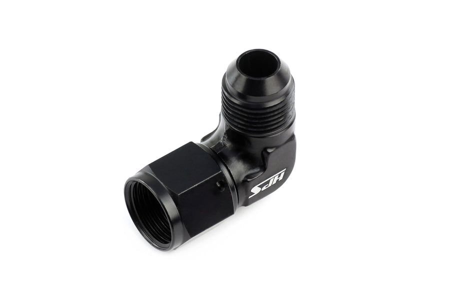 AN9211-10 HPS Male to Female Swivel Adapter Fitting, Aluminum, Size: AN-10, Angle: 90 degree, Black
