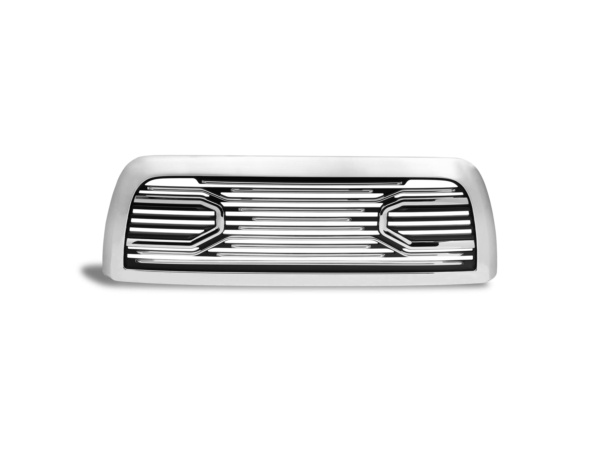 Big Horn Armordillo USA 7178434 Horizontal Front Hood Grille - Chrome Fits 2010-2018 Dodge Ram 2500/3500/4500