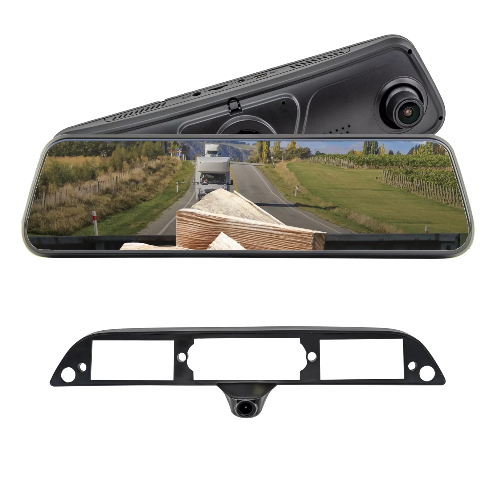 FullVUE Mirror Vision Camera System Brandmotion FVMR-1181 fits 2015-2025 F150 & 2017-2025 F250 F350 Super Duty | Full Touchscreen for Easy Adjustments | Automatic Brightness Adjustment