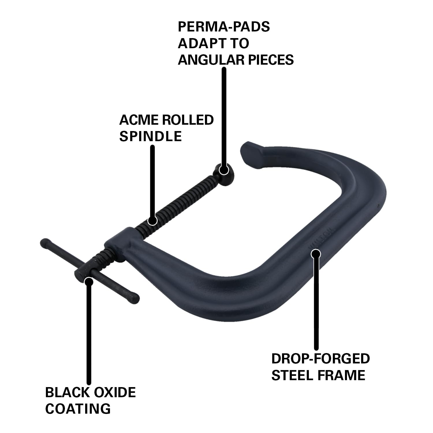 Wilton 4" Opening C-Clamp, 4" Throat, 4100 Lbs. Clamping Force (Model 4404)
