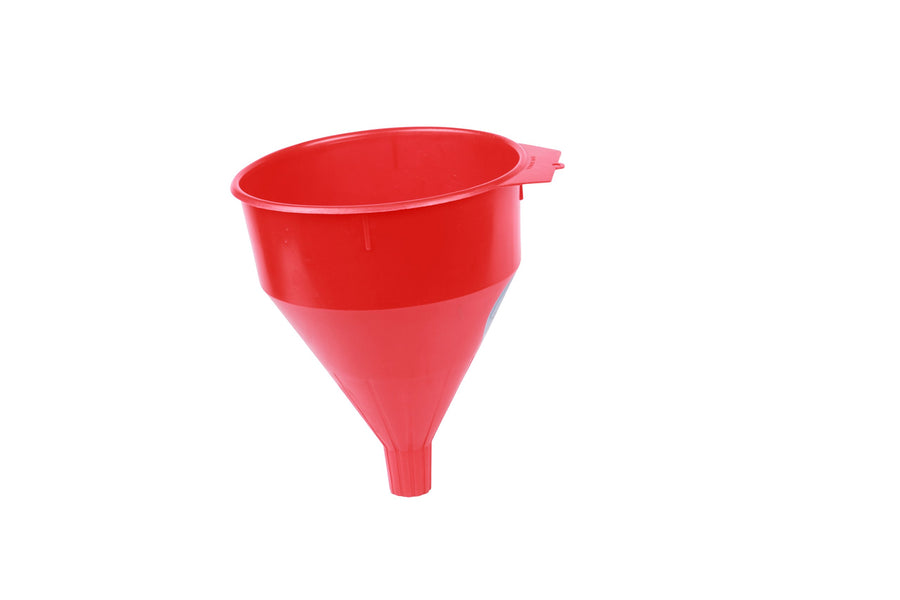 Funnel King WirthCo 32006 Red Polyethylene Funnel with Screen/Strainer, Funnel for Oil, Fuel, Gas, and Automotive, Large 6-quart Capacity