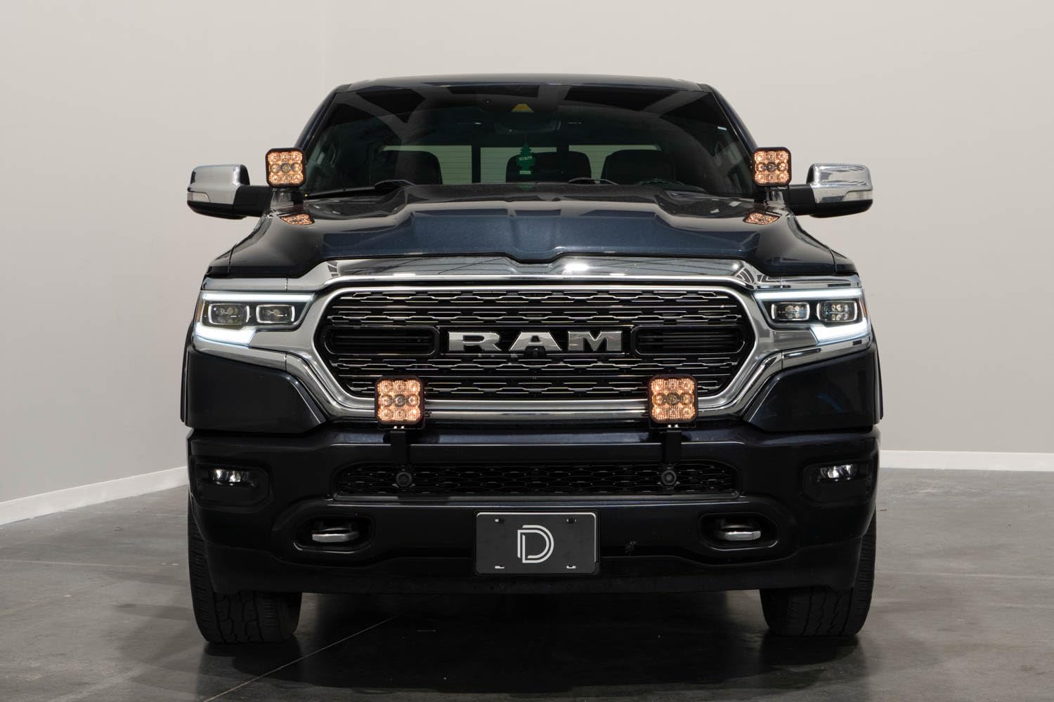 Diode Dynamics SS5 LED Pod Light Kit Bumper compatible with Ram 1500 2019-2024, White Driving Pro