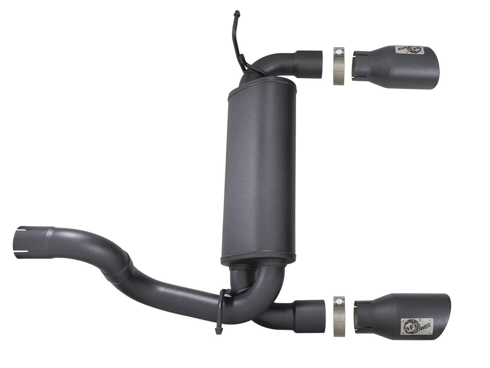 Rebel Series aFe Power 49-48067-B Axle-Back Exhaust System