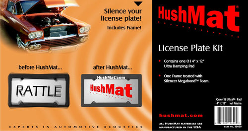 Ultra HushMat License Plate Kit with Damping Pad