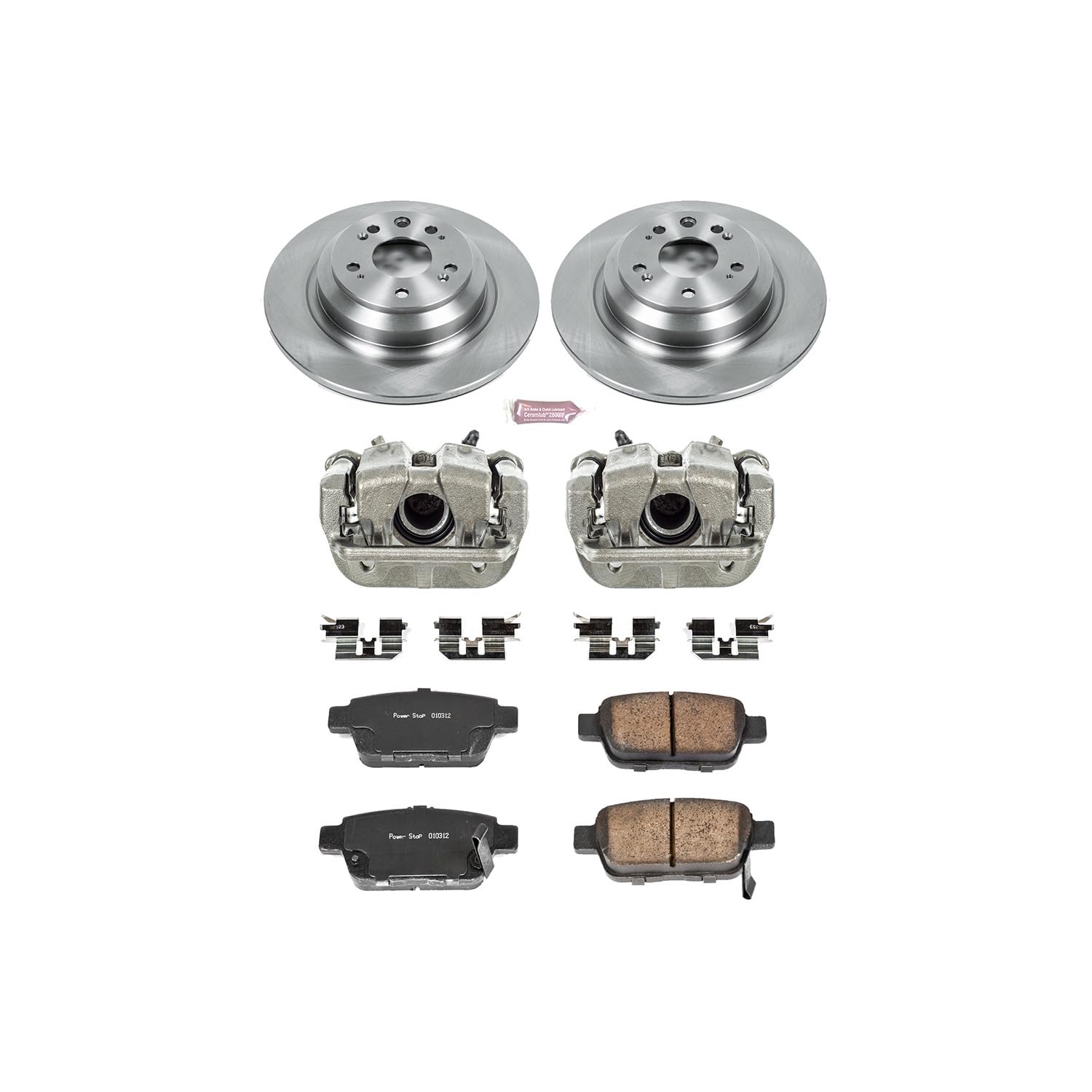 Power Stop KCOE5854 1-Click OE Replacement Brake Kit with Calipers For Acura TL Autospecialty 2009-2014 [Model Specific]