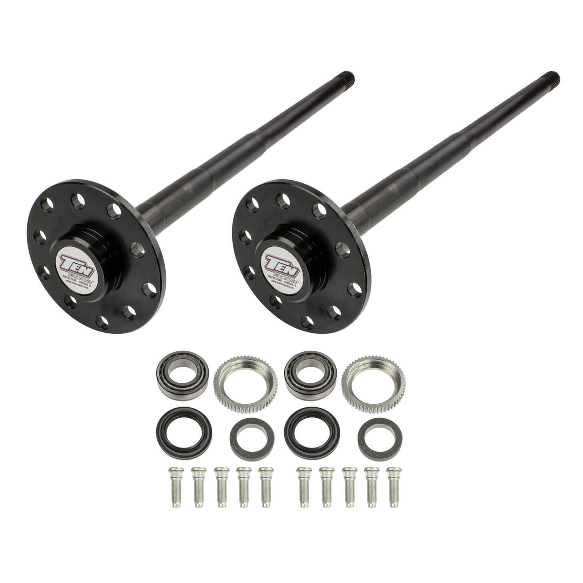 Bolt Pattern TEN Factory MG22158, Spline Drive Axle Shaft Assembly for Dana 44 JK 5-Bolt, 35 Spline, Left and Right – Fits Jeep Wrangler (2007–2018) Replaces G2 96-2052-2-35, Revolution RAK50-35