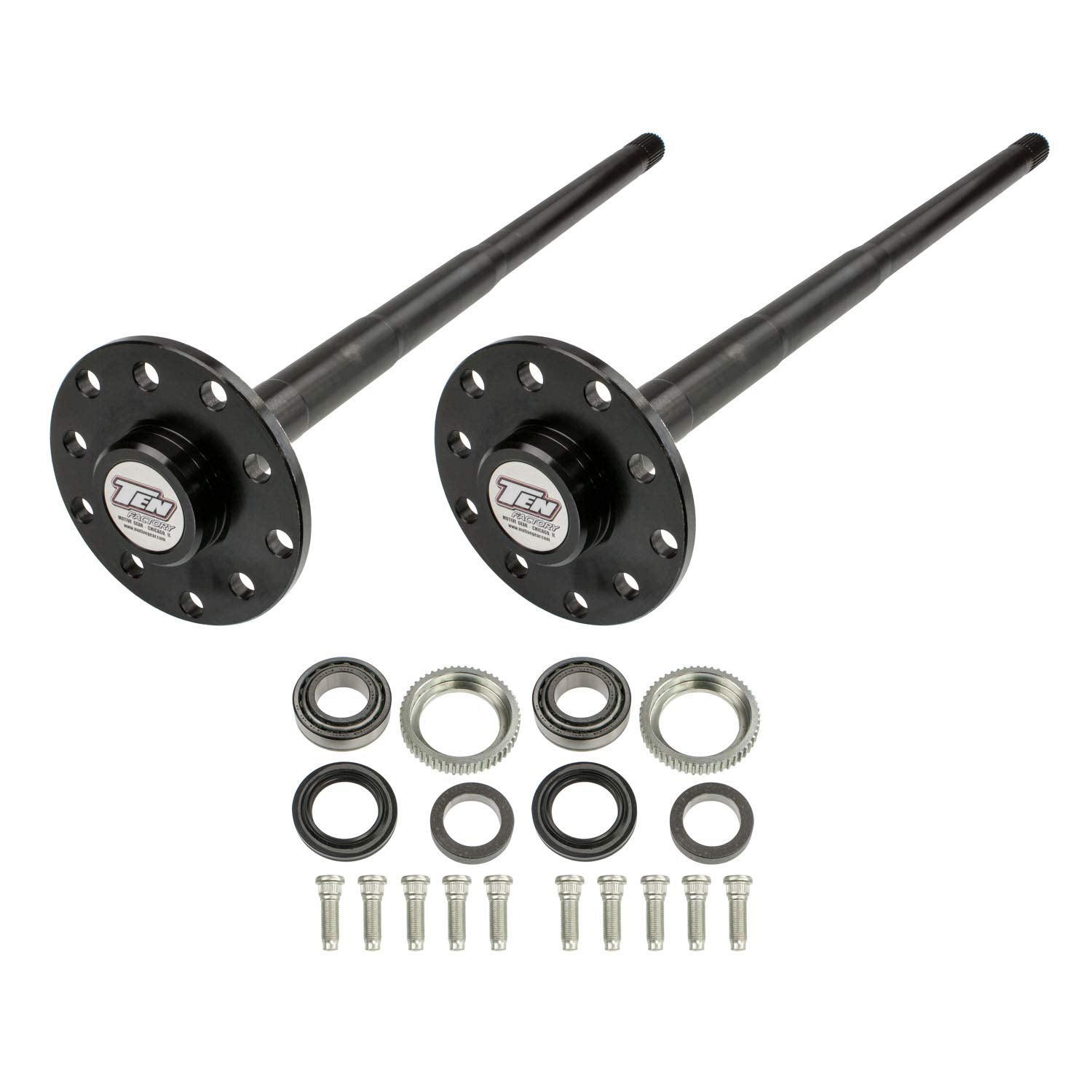 Bolt Pattern TEN Factory MG22158, Spline Drive Axle Shaft Assembly for Dana 44 JK 5-Bolt, 35 Spline, Left and Right – Fits Jeep Wrangler (2007–2018) Replaces G2 96-2052-2-35, Revolution RAK50-35