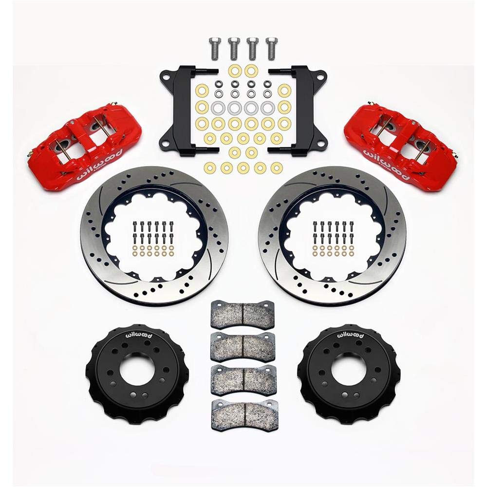 Front AERO6 Hat Kit,14.00, Drilled, Red