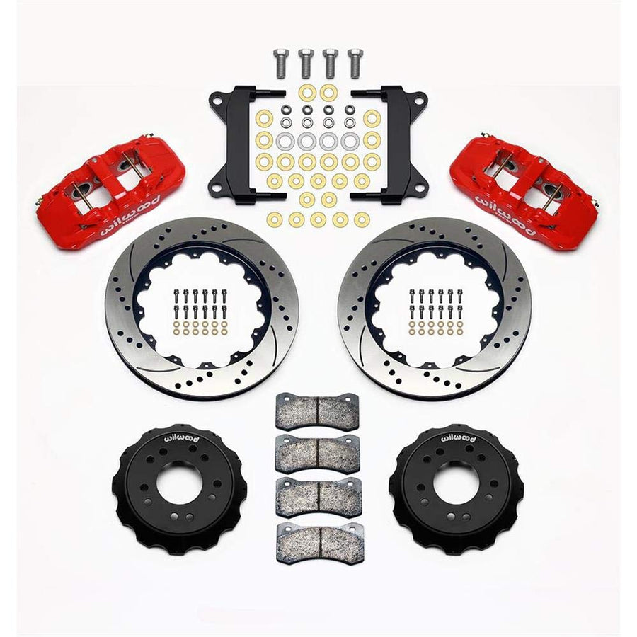 Front AERO6 Hat Kit,14.00, Drilled, Red