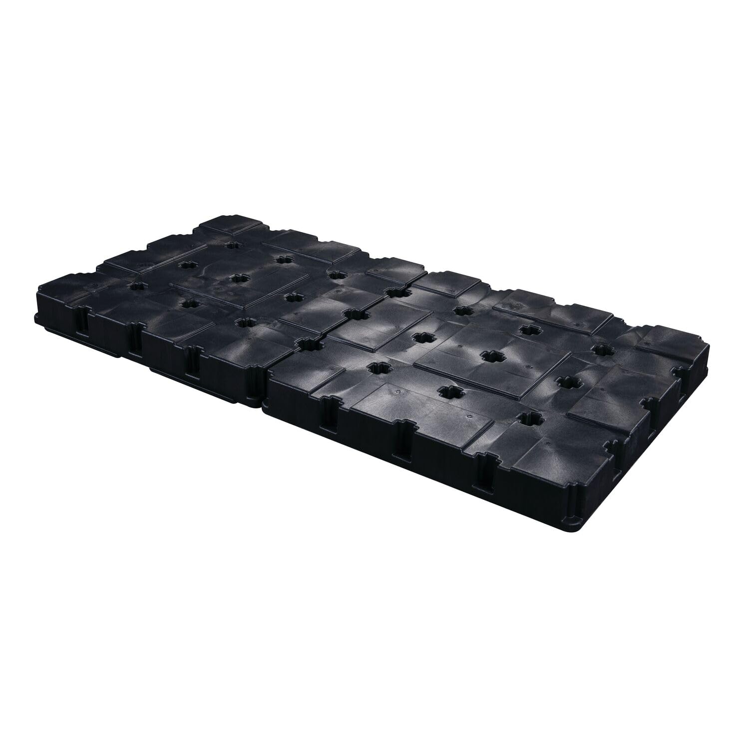 Eagle Drum Spill Platform 8 with Drain and Forklift Pockets, 103.5"x51.5"x6.5", 121 Gallon Sump, 10,000 lbs. Load Capacity Containment Tray, Made in USA, Black, 1688BD