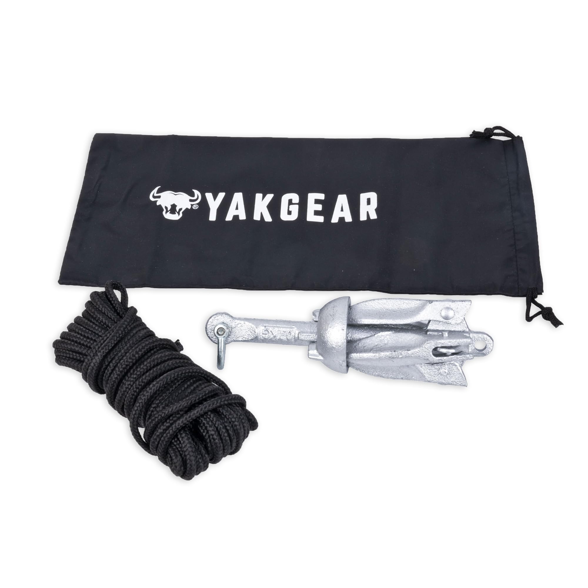 Kayak Angler Kit Crate – Basic YakGear | Complete Kayak Fishing Storage System with Double Rod Holder, Accessory Pouch, Anchor Kit, Utility Leashes & Heavy-Duty Milk Crate
