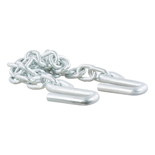48-Inch CURT Trailer Safety Chain with 17/32-In S-Hooks, 7,000 lbs Break Strength