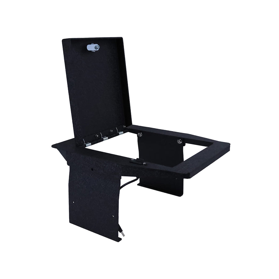 Black Horse Security Lock Box Center Console Safe, Black Gun Box Organizer, with 4 Digit Combination Resettable Lock Compatible with 15-20 F-150|17-23 F-250/F-350/F-450SD|18-22 Ford Expedition-ASFF05