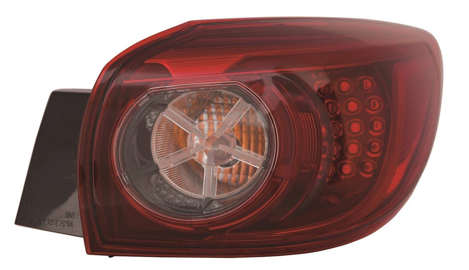 For Mazda 3 HB 14-18 Tail Light Outer LED SMOKE CAPA Passenger Side | DOT Certified BHP2-51-150C | MA2805116C