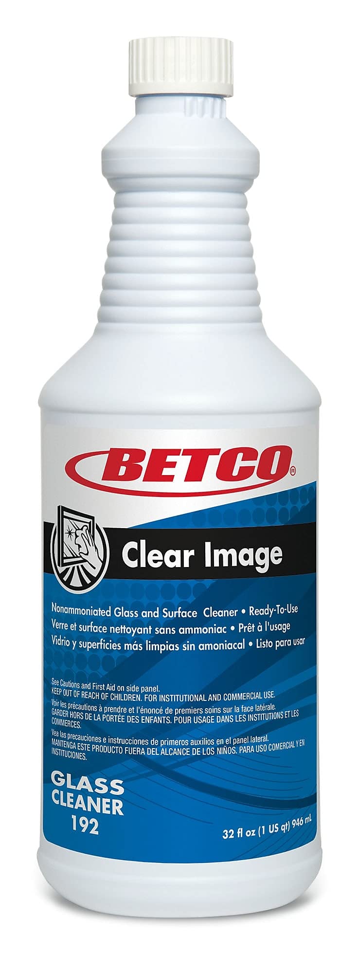 Clear Image Betco Glass and Surface Cleaner Refill Bottle, 32 Oz.