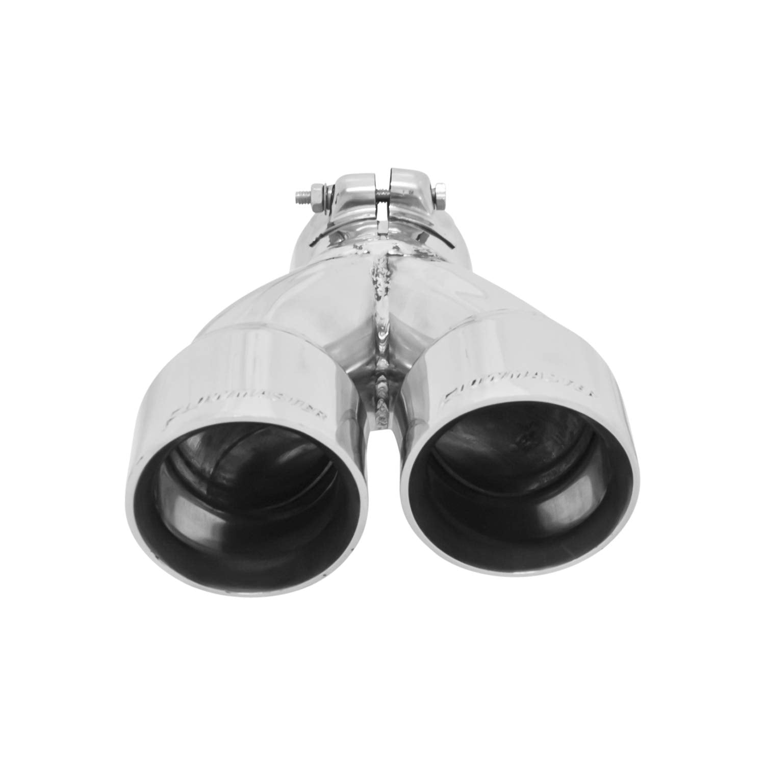 Exhaust Tip Flowmaster 15389 3 Inch Dual Angle Cut Polished 304 Stainless Steel Fits 2.50 Inch Right Hand Clamp on