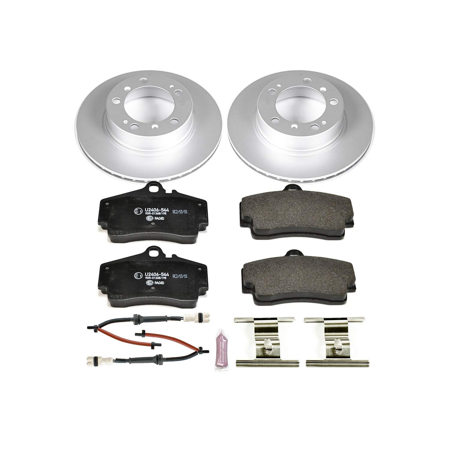 Rear Power Stop ESK857 Brake Kit Porsche and 2 Rear Sensor Wires For Porsche Boxster 1997-1999 [Model Specific]
