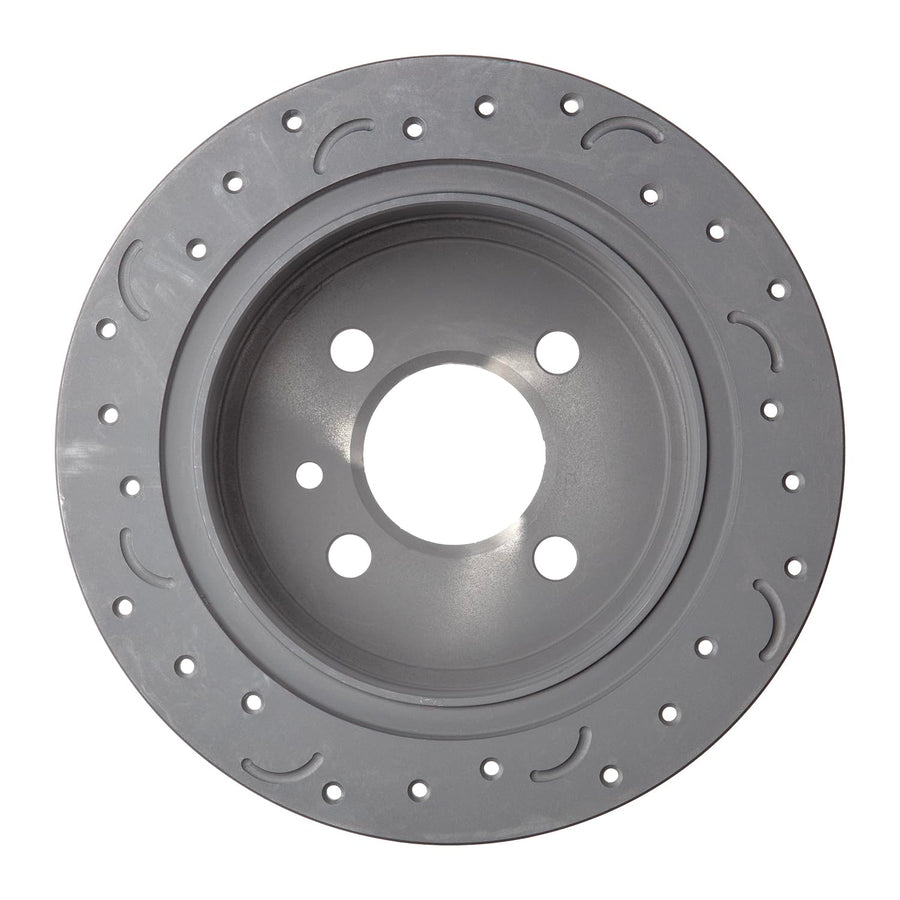 Talon Cross-Drilled and Slotted Solid Rotor, Hawk Performance Brakes, 10.16 in. Diameter, 2.36 in. Height