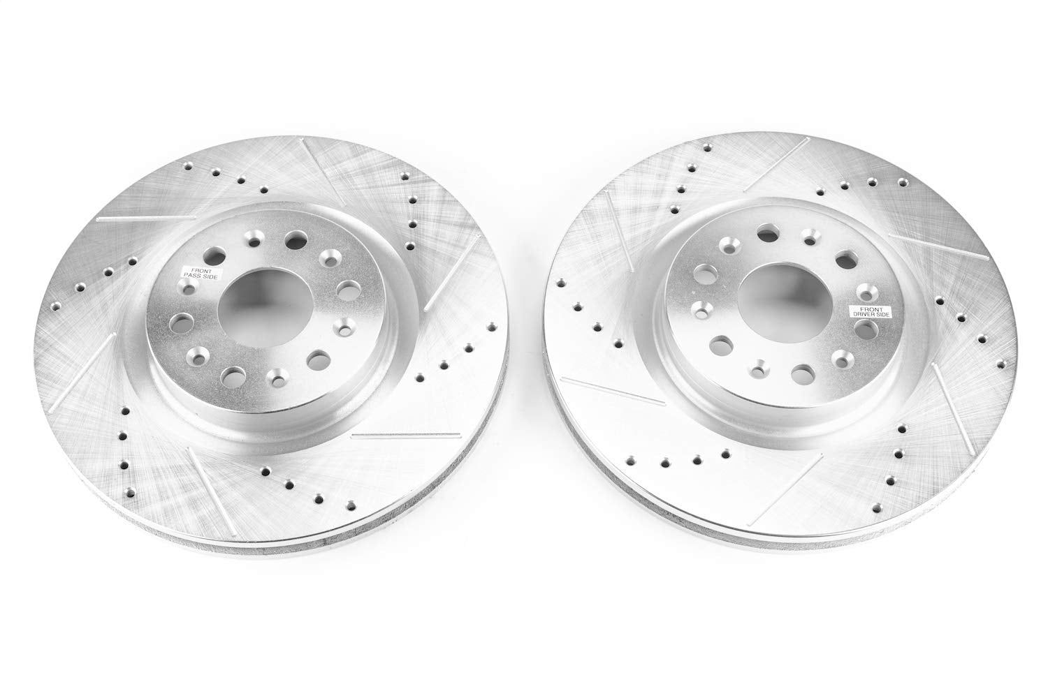 Power Stop AR84102XPR Front Brake Rotor Pair Drilled and Slotted For Buick Enclave 2018-2020, Cadillac XT5 2017-2023, Cadillac XT6 2020-2023 [Model Specific]