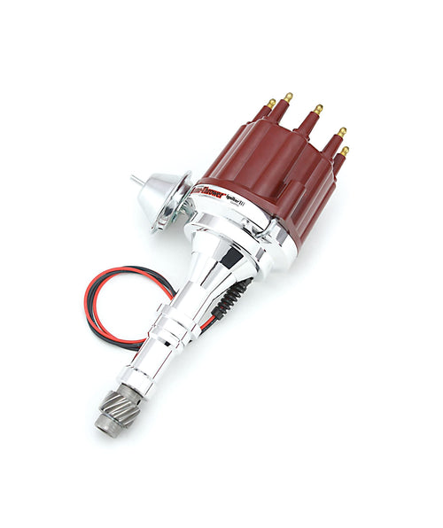 Pertronix Flame-Thrower D7150711 Vacuum Advance Red Male Cap Billet Electronic Distributor with Ignitor III Technology for Buick V8