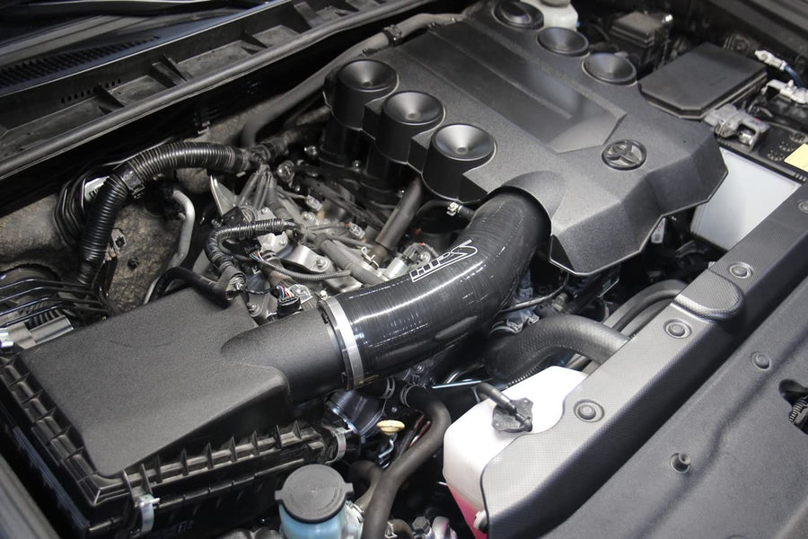 Black HPS Silicone Air Intake Hose Kit Compatible for 2010-2024 Toyota 4Runner 2010-2014 Toyota FJ Cruiser 4.0L V6, 57-2046-BLK