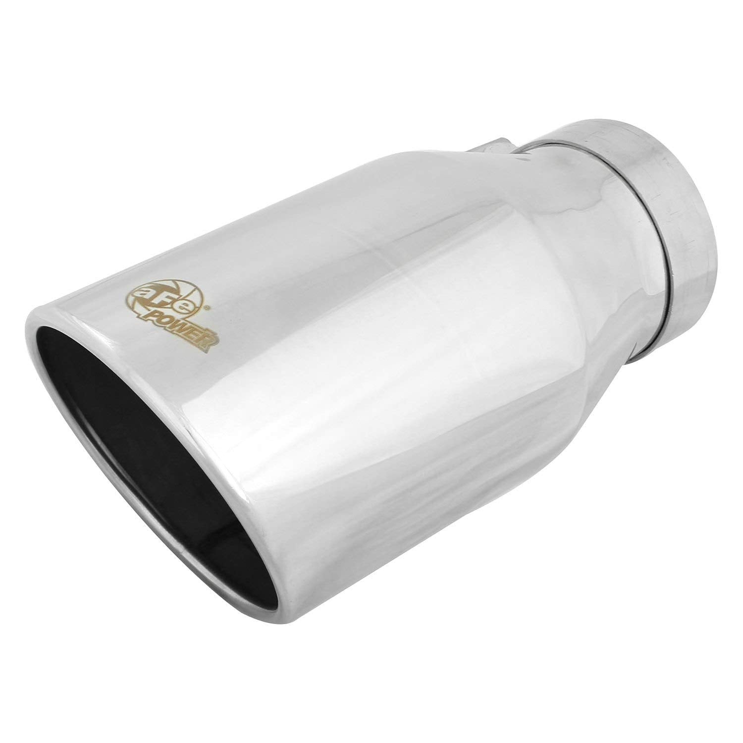 MACH Force-XP aFe Power 4" Inlet x 6" Outlet x 12" Length Polished Stainless Steel Bolt-On Tip