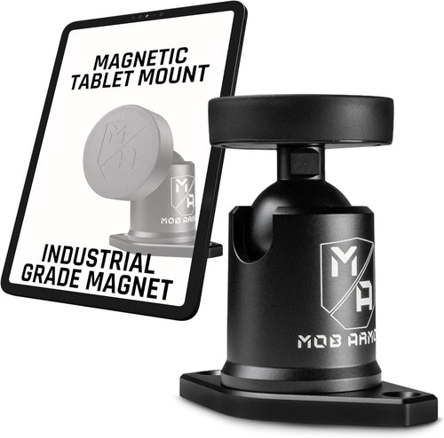 Mob Armor Maxx Tabnetic Direct Mount - Universal Magnetic Tablet Holder for iPad, Android, and Surface - Ideal for Home, Office & Vehicle Use with Flush Low-Profile Design & Bolt-On Installation