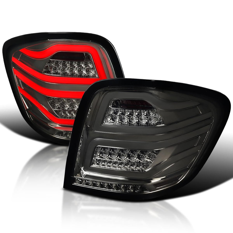 Smoke LED Bar Tail Lights SPEC-D TUNING Compatible with 2006-2011 Mercedes-Benz W164 ML-Class, Left + Right Pair Assembly