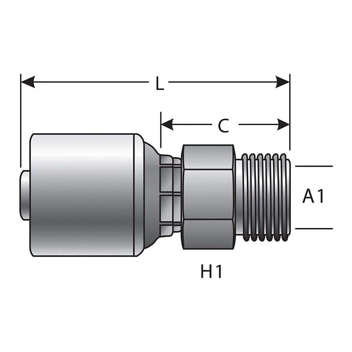 Light Series Male DIN 24 Cone (MegaCrimp)