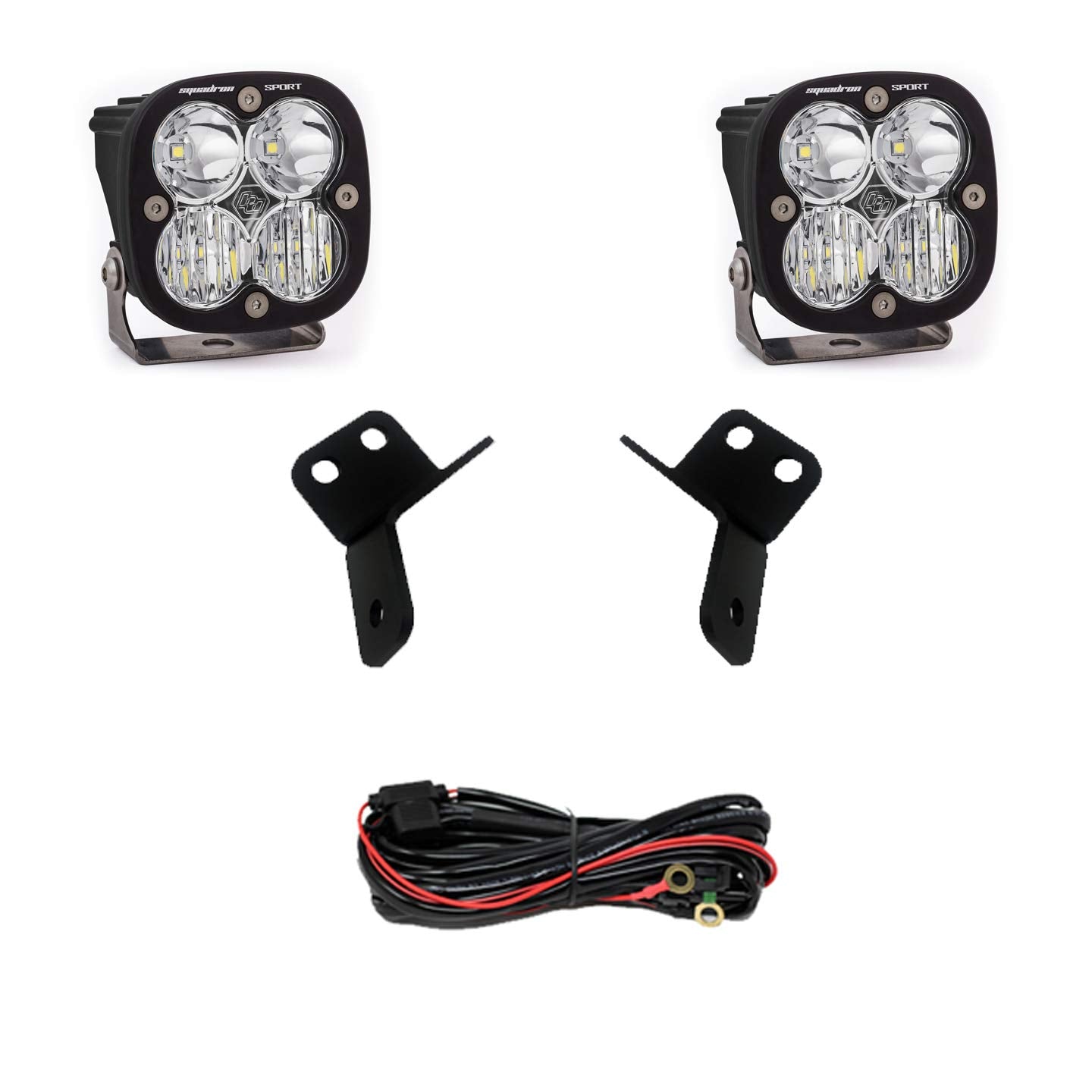 Baja Designs A-Pillar Light Kit Squadron Sport LED for Honda Talon 2019-21 UTV (Driving/Combo; Clear)