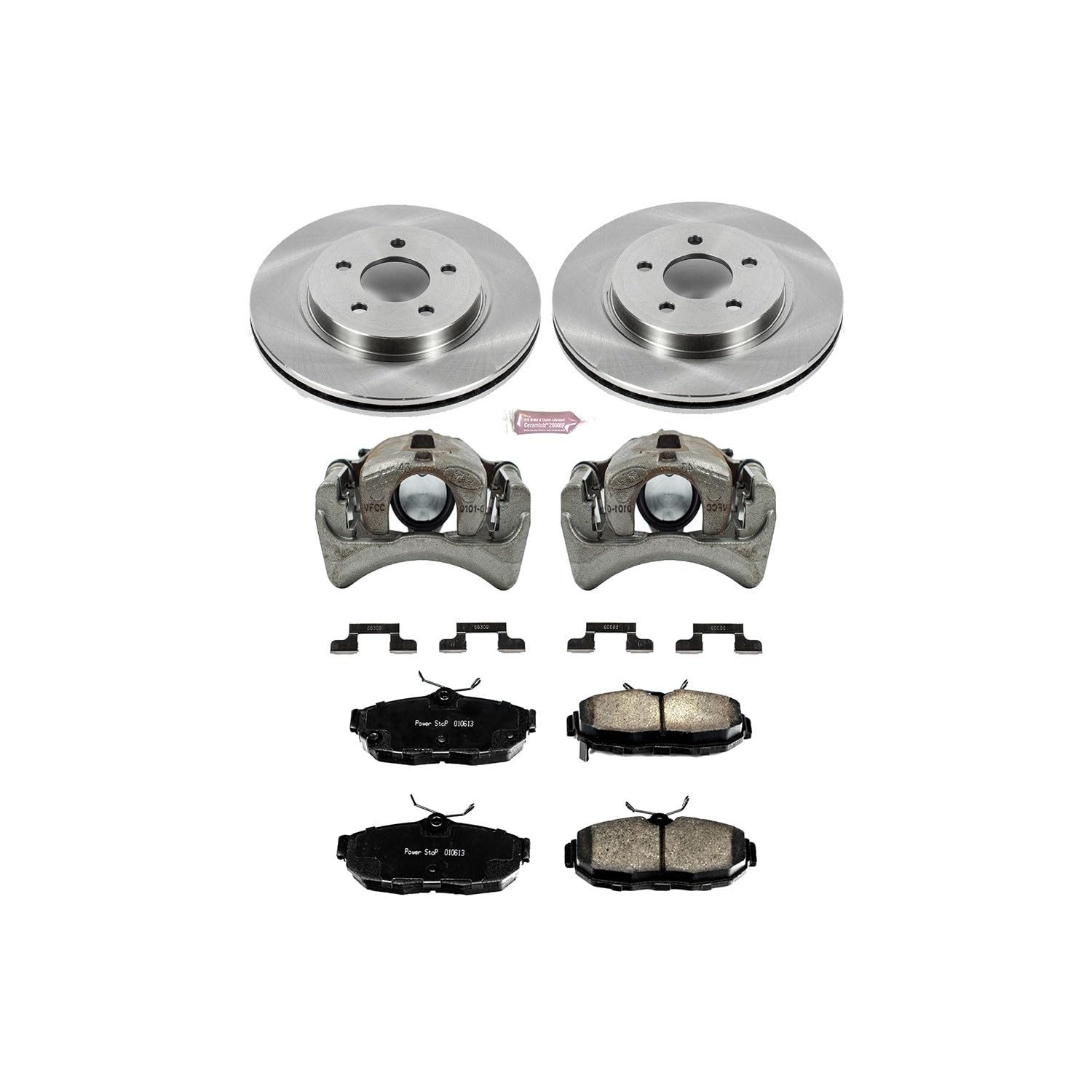 Power Stop KCOE5941 1-Click Autospecialty OE Replacement Brake Kit with Calipers For Ford Mustang 2012 [Model Specific]