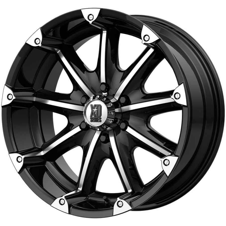 XD779 Badlands by KMC Wheels XD Series Gloss Black Wheel with Machined Accents (20x9"/5x139.7mm, +18mm offset)