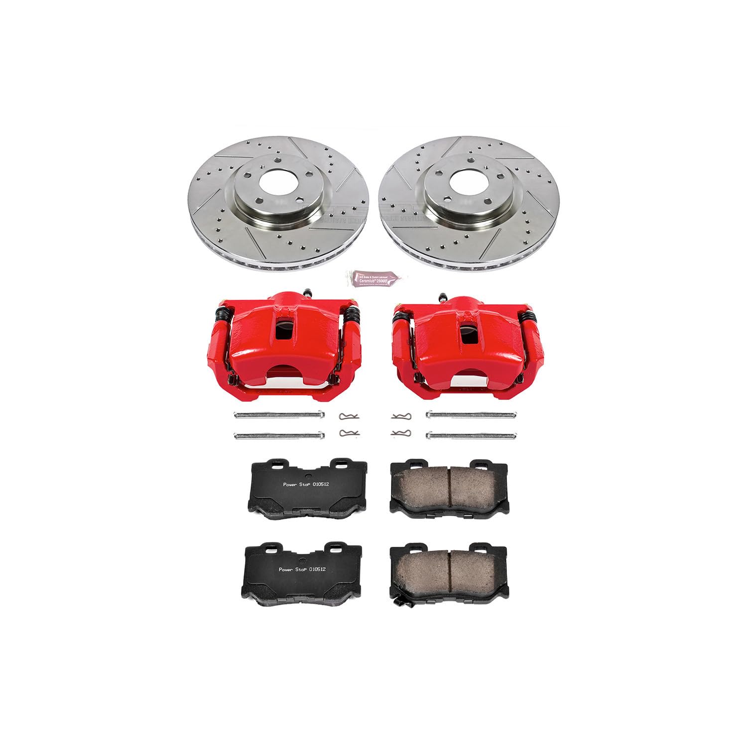 Power Stop Z23 Evolution Sport Performance Brake Kit with Caliper For Nissan Maxima 2009-2014, Nissan Maxima 2016-2022 [Model Specific]