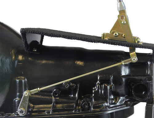 Nostalgia Black Lokar 16" Floor Mount Shifter with Black Knob for Chrysler 904 Transmission