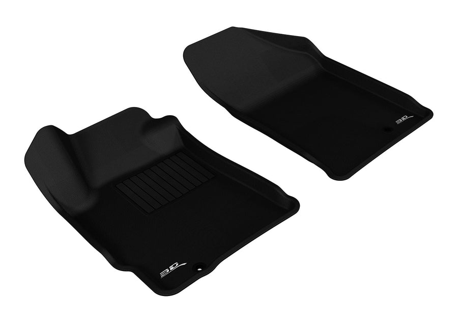 Kagu Floor Mat (Black) 3D MAXpider Custom Fit Compatible with Nissan Altima Coupe/Sedan 2007-2012 - Front Row