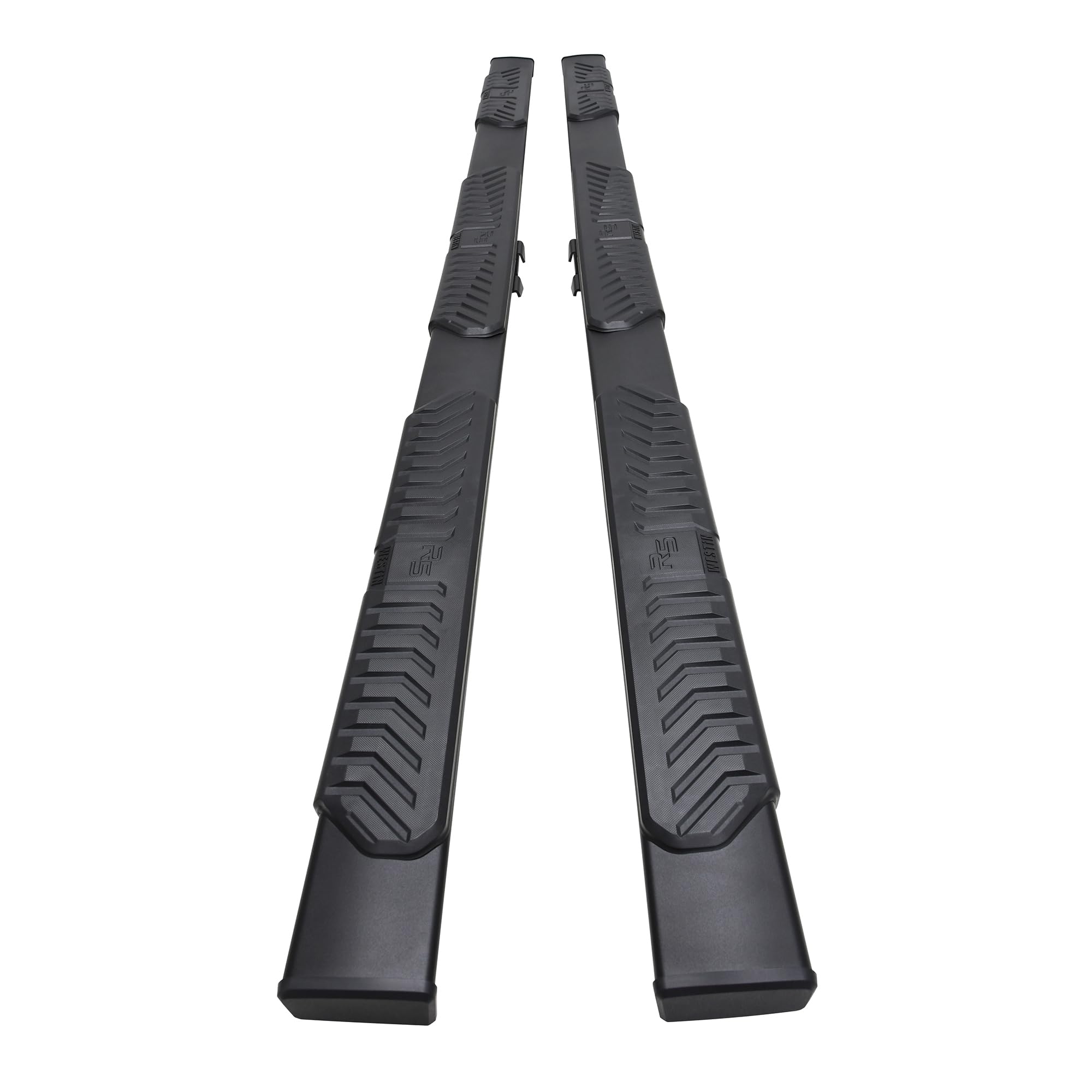 Westin R5 M-Series 28-5234765 Wheel-to-Wheel Nerf Bars XD fits 2020-2025 Silverado Sierra 2500 3500 Crew Cab 6'5" Bed Textured Black Pair