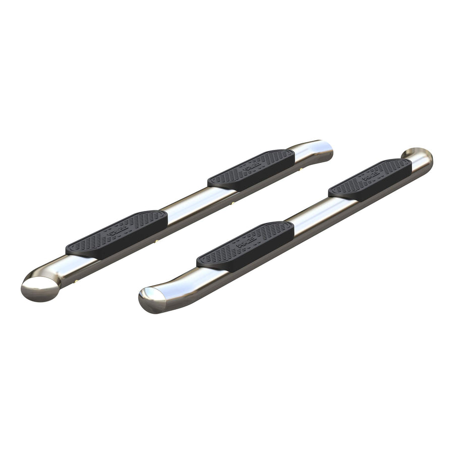 4-Inch Oval Polished Stainless Steel ARIES Nerf Bars, Select Chevrolet Silverado, GMC Sierra 1500, 2500, 3500 HD Crew Cab